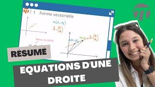 Équations d'une droite