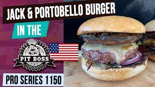 Jack & Portobello burger recipe. Grilled on the Pit Boss Pro Series 1150 pellet grill