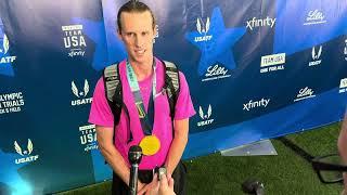 Cole Hocker after winning 2024 US Olympic Trials 1500