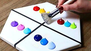 4 in 1 Simple Acrylic Painting Ideas｜Relaxing Art Videos