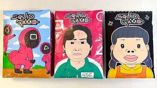 [paper diy] SQUID GAME PAPER PLAY GAME BOOK AND BLIND BAG unboxing! | asmr