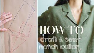 [EASIEST METHOD] How to draft & sew notch collar | Make your own lapel collar easily