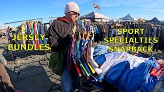 VNTG SNAPBACKS,JERSEY BUNDLES,BAND TEES AT ALAMEDA ANTIQUE FAIR. $200 CHALLENGE FAIL OR NO?