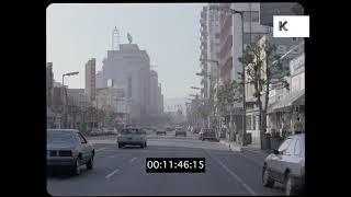 Driving on Hollywood Boulevard, 1990s, Los Angeles, HD