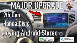 2012-2015 Honda Civic Android Navigation Stereo Upgrade Installation and Review Joying JY-HQ142N8G-B