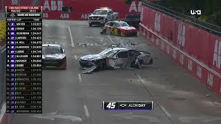 2024 The Loop 110 practice - Justin Allgaier and Alon Day big crash