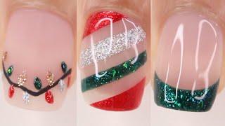 12 easy nail designs for Christmas / New Years Eve , glitter nails , Christmas nail art compilation