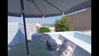 3 bedroom sea view house at top part of village with nice terraces and garden. Fully furnished.