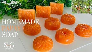 HOMEMADE  PAPAYA SOAP || SKIN BRIGHTENING AND GLOWING SOAP