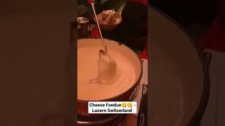 Cheese Fondue - Traditional  Food Luzern Switzerland.  #cheesefondue #switzerland  #luzern