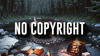 100%  Free background - Flowing river - A crackling campfire in the style of photo taken on film