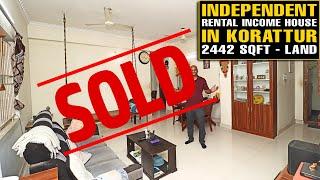 SOLD #1306  Independent House in Korattur |  2442 Sqft  Land | 5 Mins from Padi Saravana Store