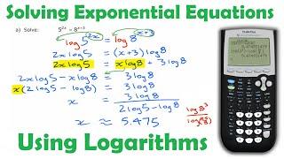 Solving Exponential Equations Using Logarithms • [8.4a] PRE-CALCULUS 12