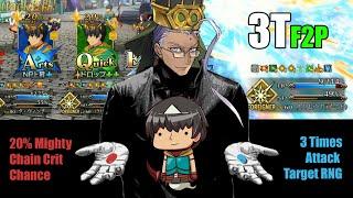 [ FGO JP ] Dancing Dragon Castle CQ ft. Arash F2P comp ( 3T )