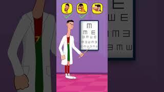 Dr. Ronaldo's vision test اختبار الرؤية للدكتور رونالدو