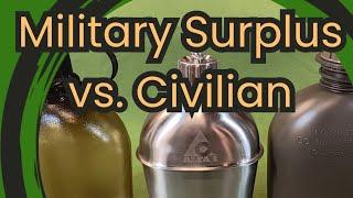 Canteen Cook Sets. Military Surplus vs. Civilian