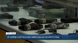 Montana Supreme Court rules campus gun law unconstitutional