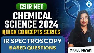 CSIR NET Chemical Science Quick Concepts Series | IR Spectroscopy Based Questions | Manju Mam