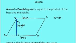 11.2 Areas of Parallelograms and Triangles (Lesson)