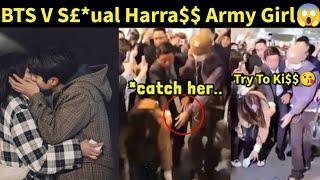 BTS V S£*ual H@rra$$ With Army Girl  Kim Taehyung K!$$ BTS Army Girl at Airport️ BTS V with Girl