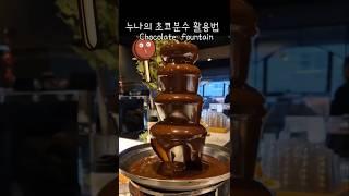 누나의 초코분수 활용법 chocolate fountain