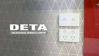 Deta Smart Double Gang Light Switch Touch Activated With Grid Connect
