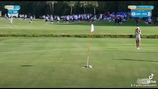 Final World Cup Footgolf 2023 Argentina vs Francia. Putt de Guillermo Sandoval hoyo 18