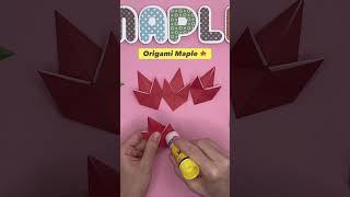 DIY Origami Maple Leaf /Как сделать Кленовый лист/단풍잎 종이접기/ORIGAMI LESSON #shorts #best #art 