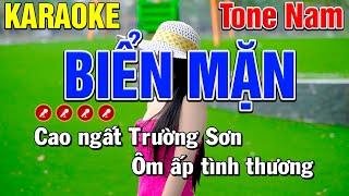 ️ BIỂN MẶN Karaoke Tone Nam | Mạnh Hùng Karaoke