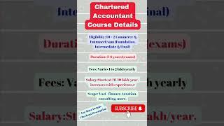 Chartered Accountancy (CA) Course Details|Eligibility,Fees,Salary,Scope