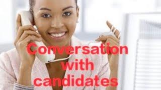 How to talk with the candidates or calling process in recruitment