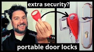 Portable Door Locks tested! Alarm Wedge and Portable Door locks for travel or home   [422]