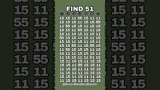 Only 1 Percent Can Find 51 Fast! #shorts
