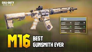 M16 FAST KILL BEST GUNSMITH SETUP COD MOBILE | CALL OF DUTY MOBILE M16 BEST GUNSMITH LOADOUT SETUP