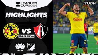 HIGHLIGHTS | América 2-1 Atlas | Leagues Cup 2024 | TUDN