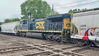 Car Goes Around RR Gates, RR Diamonds Being Pounded By Nearly 3 Mile CSX Train That Emptied The Yard