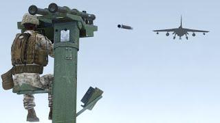 Su-25 Aircraft shot down by FIM-92 Stinger Missile - Military Simulation - ARMA 3