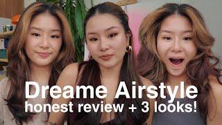 DREAME AIRSTYLE (airwrap dupe?) | 3 hairstyles + honest review