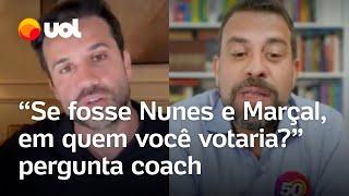 Marçal pergunta para Boulos: 'Se fosse Nunes e eu, em quem você votaria?'