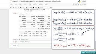 Part 30 Binary Predictors in a Logistic Regression