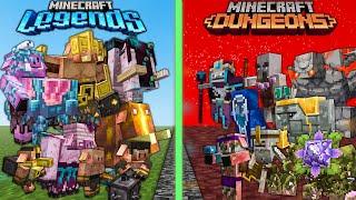 Minecraft LEGENDS vs Minecraft DUNGEONS | Mob Battle