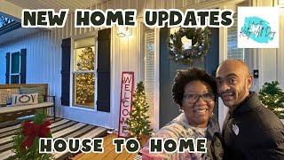 NEW HOME UPDATES CHRISTMAS FRONT PORCH DECOR| HOUSE TO HOME