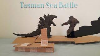 Godzilla vs Kong 2021 - Tasman Sea Battle (Stop Motion recreation)