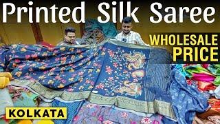 Printed Silk Saree Collection - Huge Stock  // Manufacturer & Wholesaler // Barabazar Saree Market