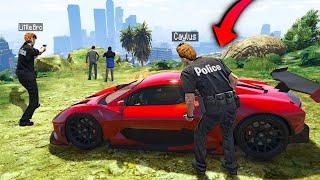 Stealing RARE Supercars As FAKE COP In GTA 5 RP..