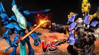 Orks vs Eldar: Warhammer 40k 500pt battle report (beginner friendly)