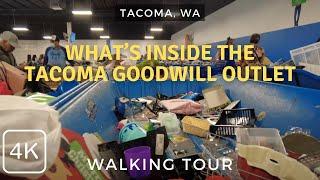 What's Inside the Goodwill Outlet in Tacoma, WA 2024 | Walking Tour in 4K