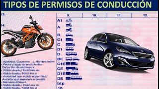 TIPOS DE PERMISOS DE CONDUCIR