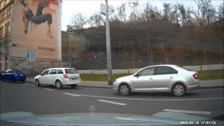 Taxi ride in Prague  (full traffic)