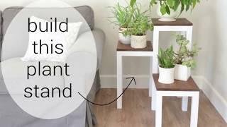 DIY Modern Wooden Plant Stand for Indoors with blogger Kate Riley